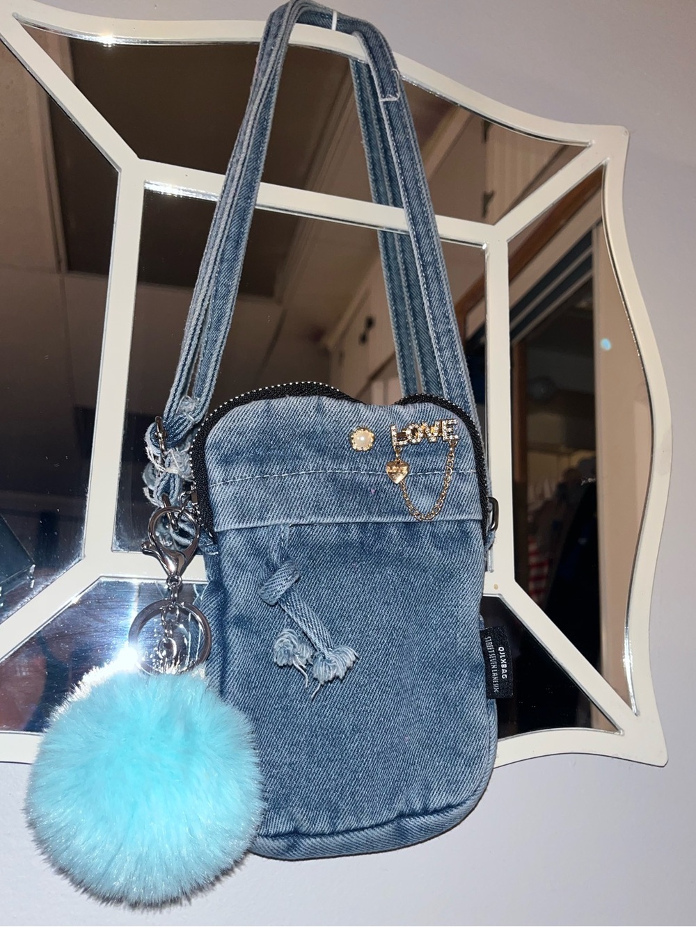 Denim Cell Phone shoulder/crossbody bag
